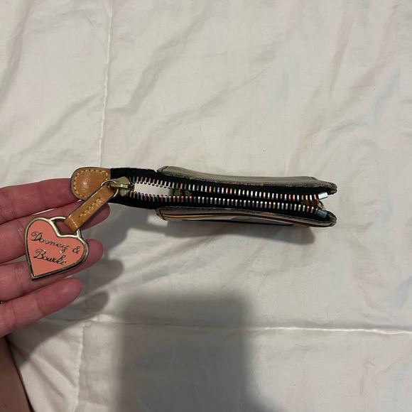 Dooney & Burke Vintage Crayon Style Heart Wallet with Multi Color Zipper - Picture 6 of 15